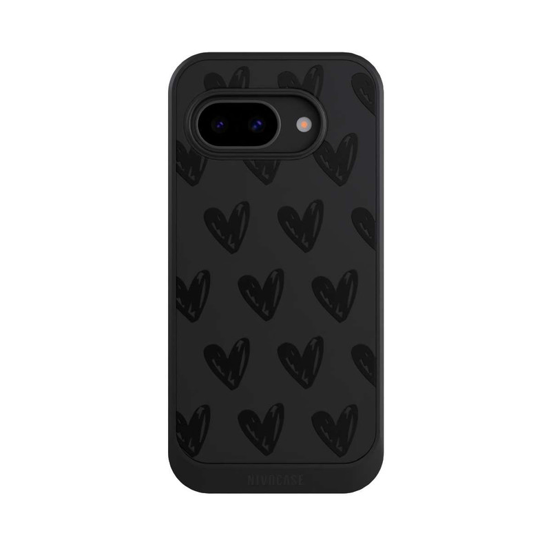 Pixel 9 a NIVOcore Herzen Schwarz ohne Hintergrund