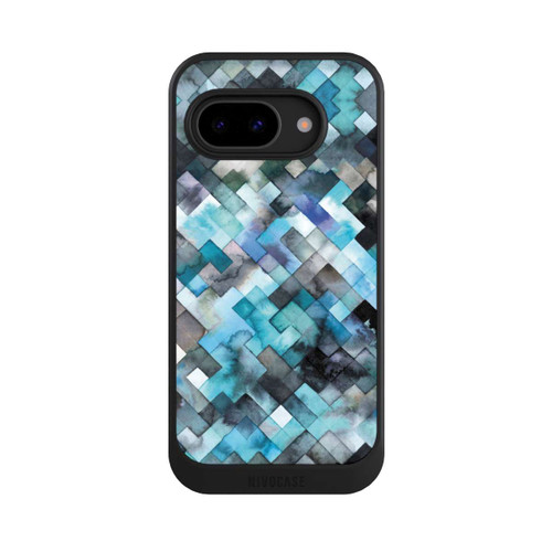 Google Pixel 9a NIVOcore stimmungsvolles geometrisches Muster blau