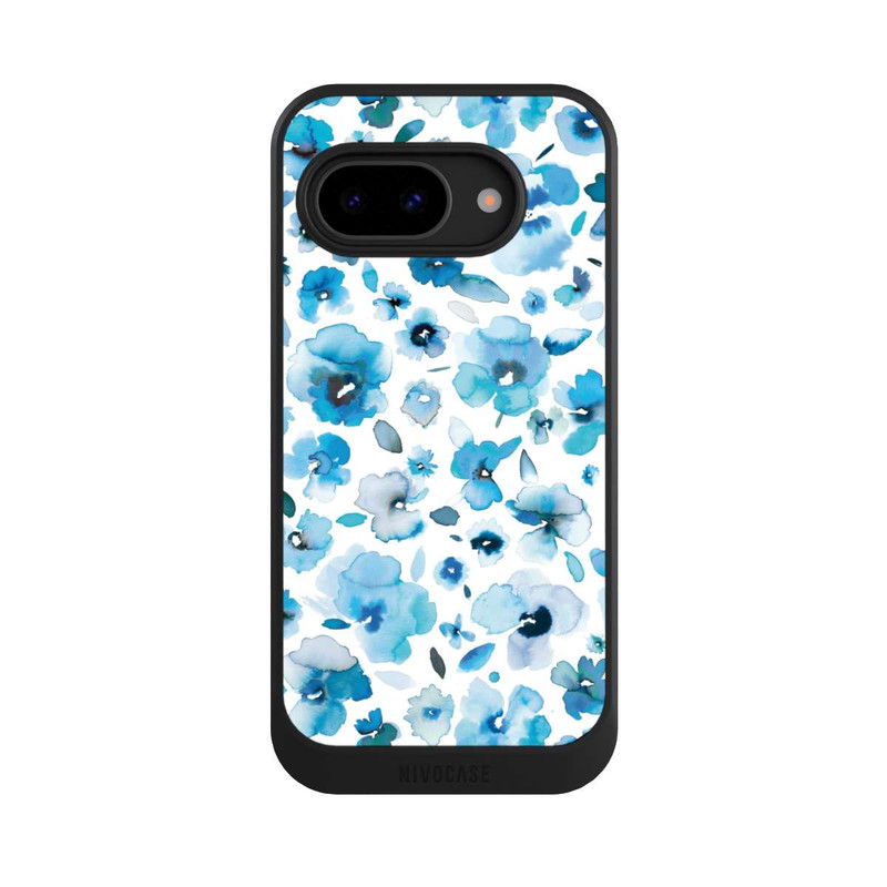 Pixel 9a NIVOcore Fleurs tropicales bleues