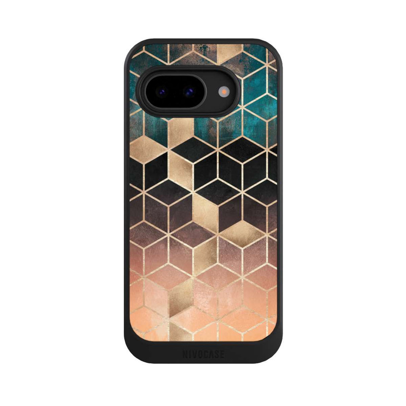 Pixel 9a NIVOcore Cubes de rêve imprimé doré