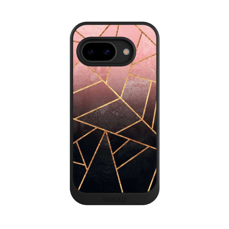 Pixel 9a NIVOcore Imprimé Pierre Or Rose Et Noir