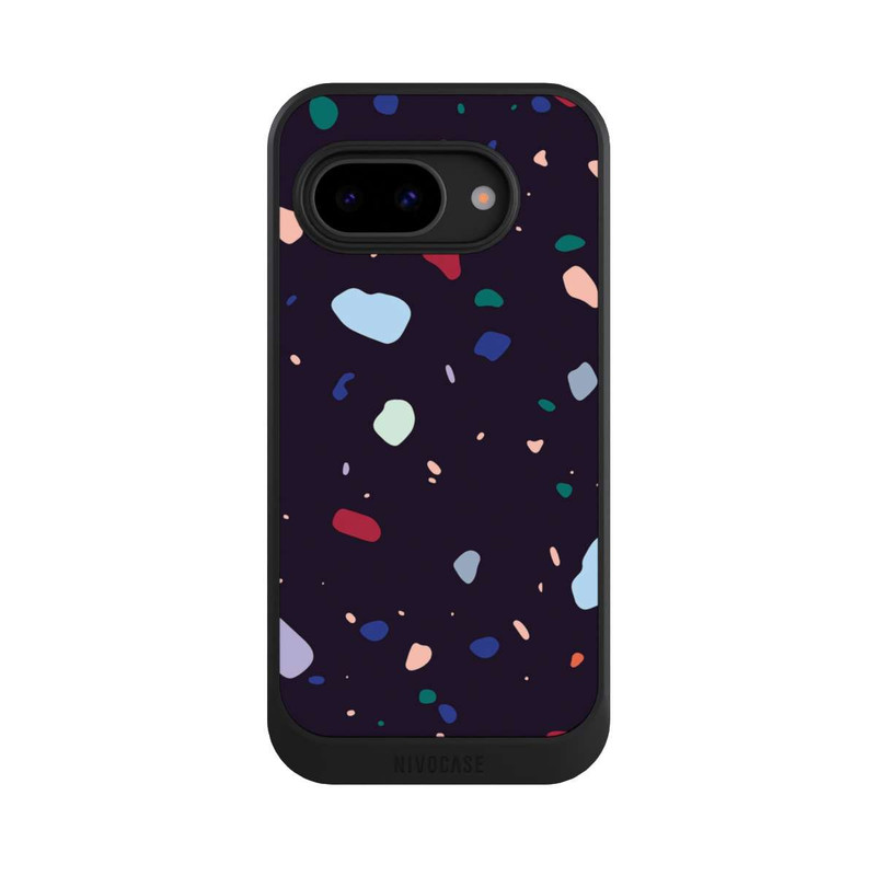 Pixel 9a NIVOcore Terrazzo arrondi foncé moderne