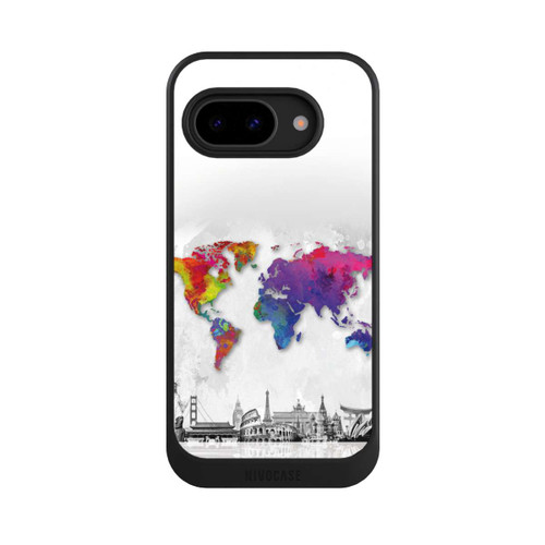 Google Pixel 9a NIVOcore Weltkarte mit Skyline