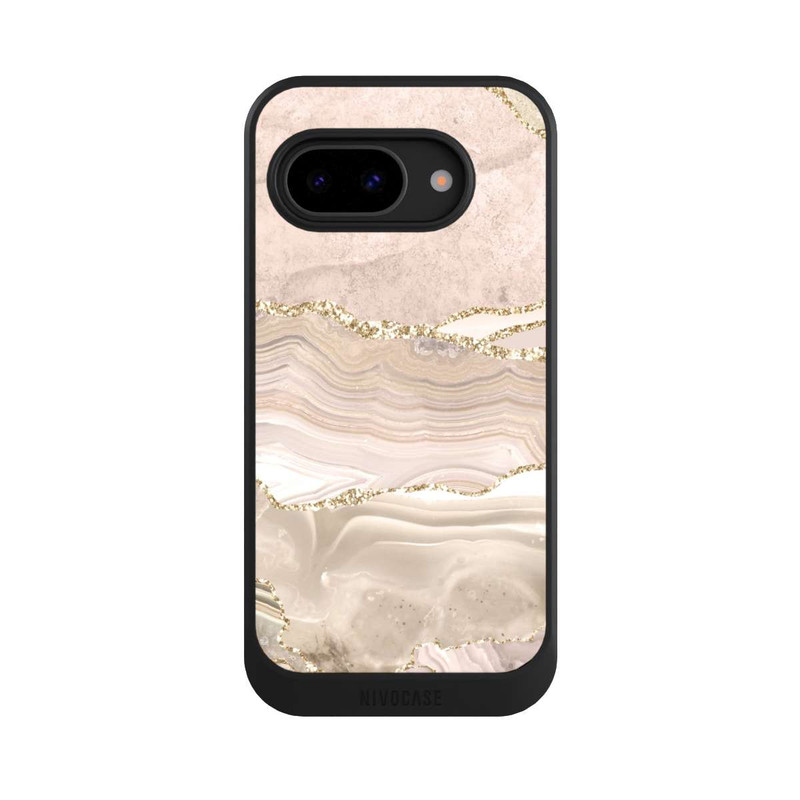 Pixel 9 a NIVOcore Rose Marble Dream Golden Stripes