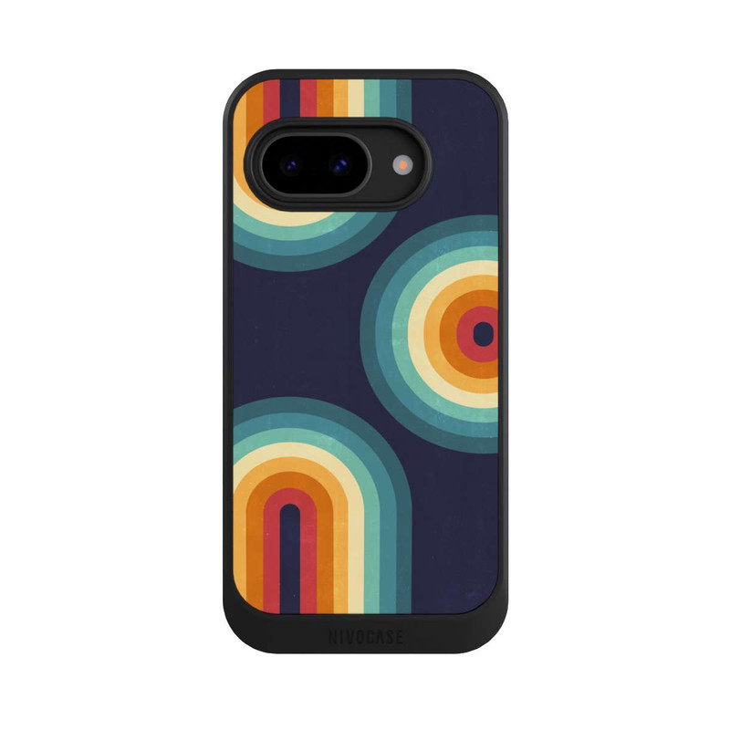 Pixel 9a NIVOcore Double Rainbow on Blue