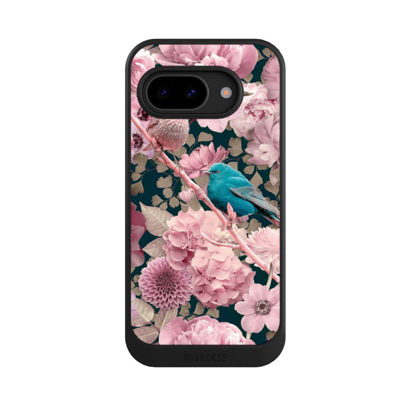 Pixel 9a NIVOcore Spatzen im rosa Blumenmuster