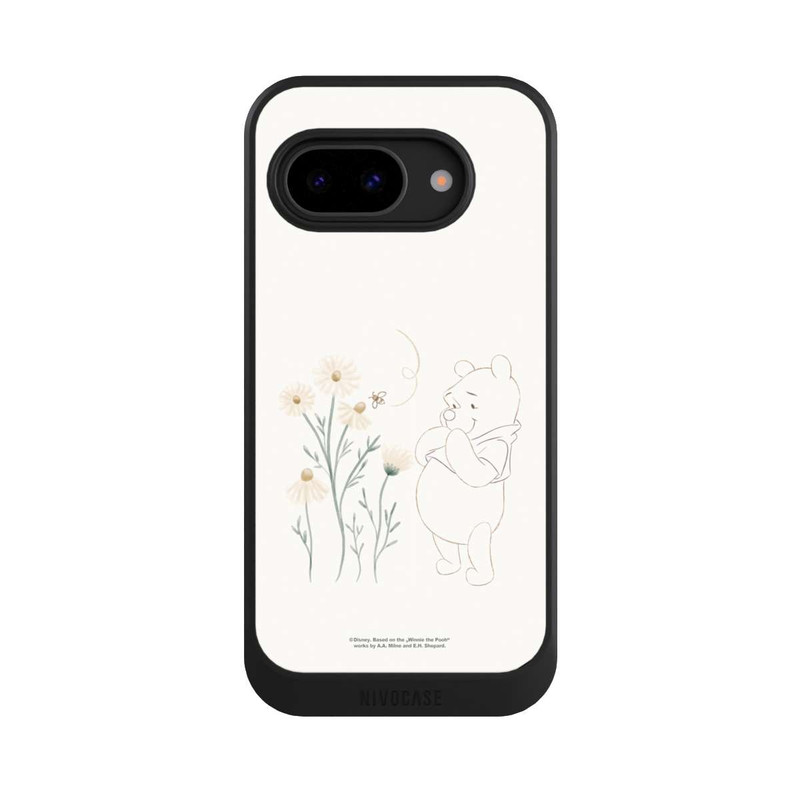 Pixel 9a NIVOcore Winnie Pooh regarde les marguerites