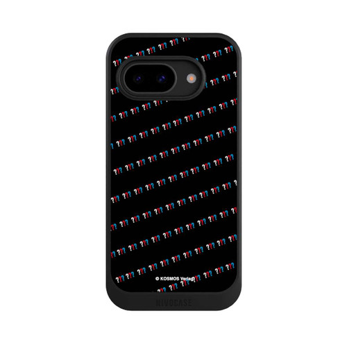 Google Pixel 9a NIVOcore Drei Fragezeichen Muster Schräg