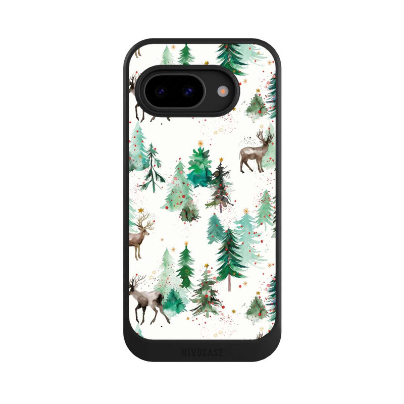 Pixel 9 a NIVOcore Cerfs et arbres de Noël d'hiver