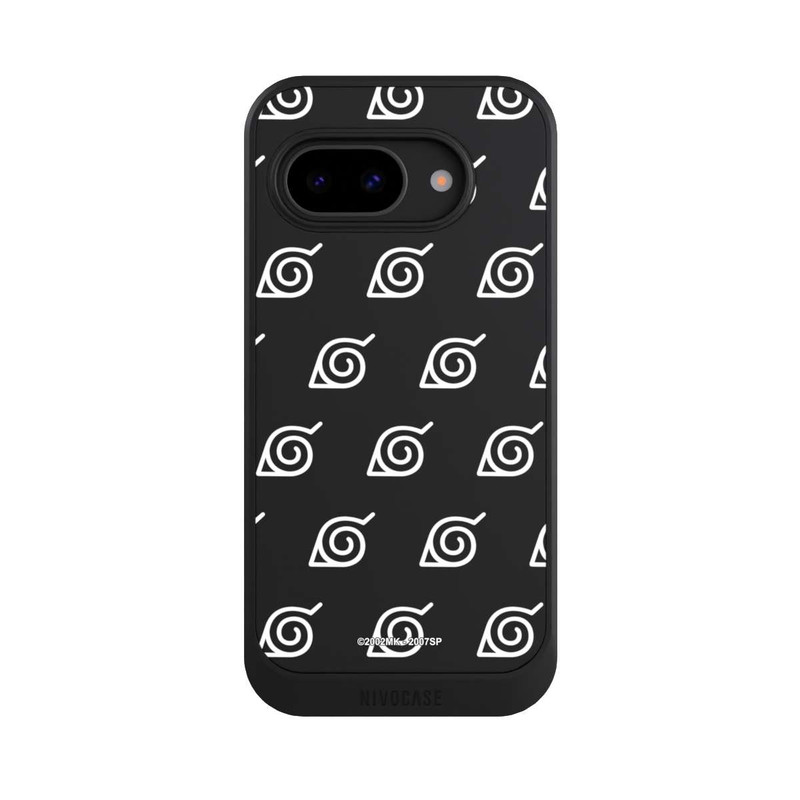 Pixel 9a NIVOcore Konoha Pattern Blanc sur Fond Transparent