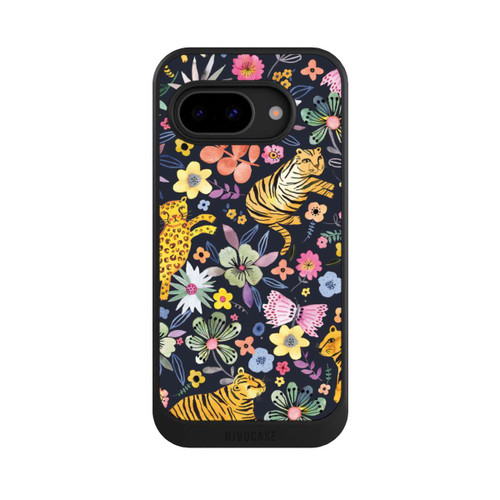 Google Pixel 9a NIVOcore Spring Tigers Flowers Black