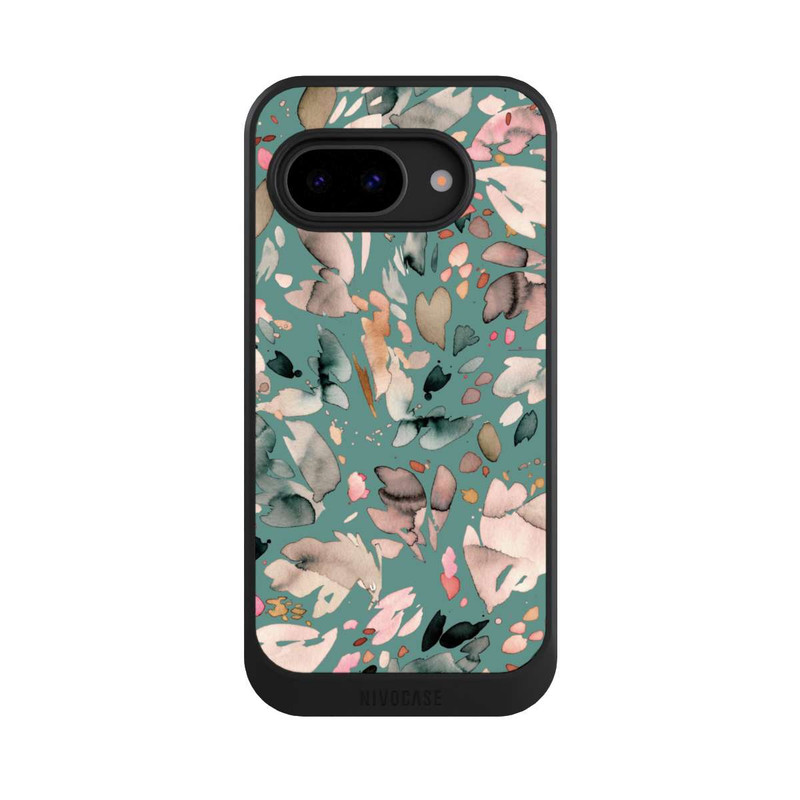 Pixel 9a NIVOcore Abstrakte Blumenblätter grün