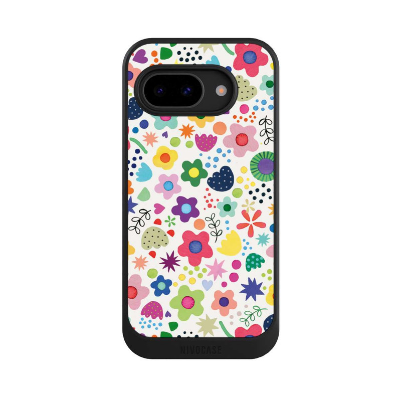 Pixel 9a NIVOcore Psychedelic Flowers Colorful