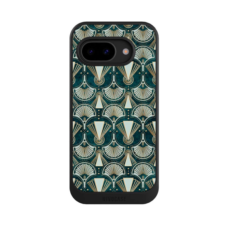 Pixel 9a NIVOcore Art Deco Green Pattern