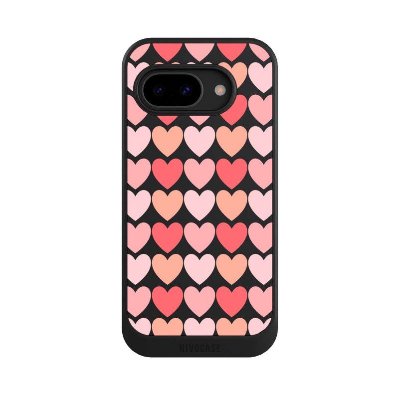 Pixel 9a NIVOcore Coeurs d'ombres roses