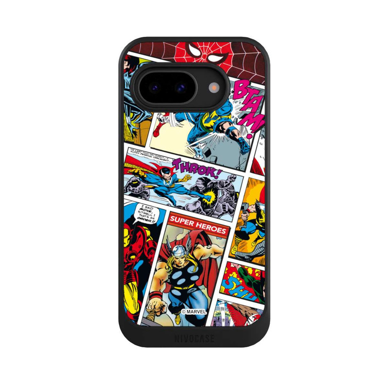 Pixel 9a NIVOcore Marvel Retro Comic Blue