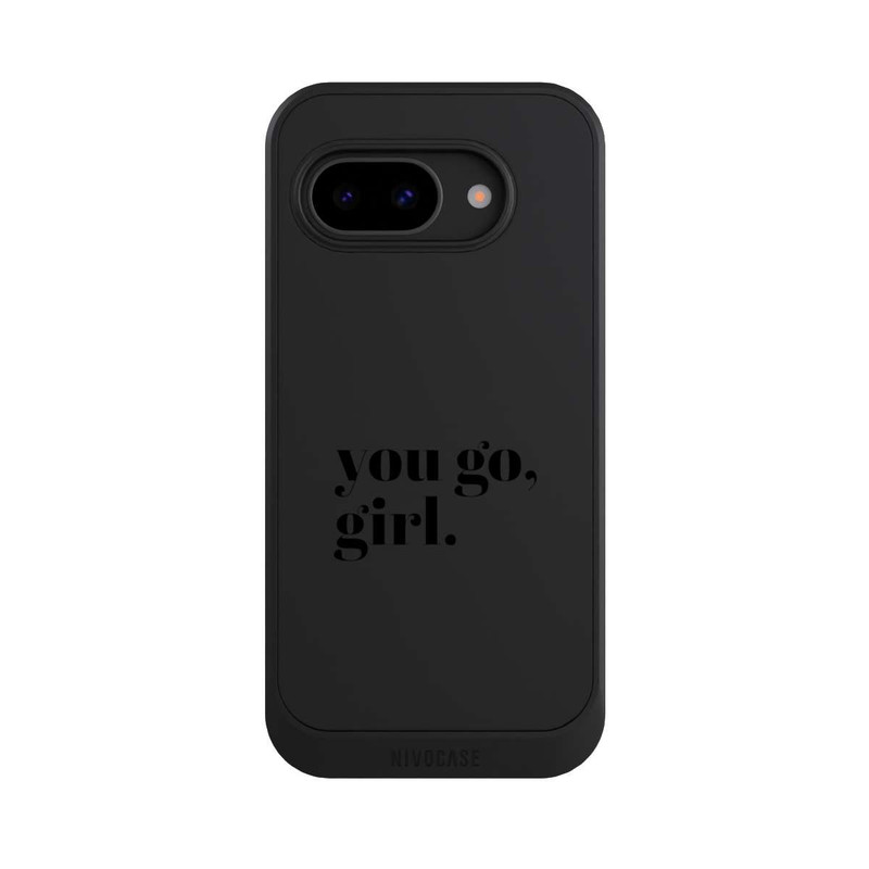Pixel 9a NIVOcore You Go Girl Schwarz Transparent
