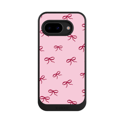 Google Pixel 9a NIVOcore Schleifen Muster Rot Pink