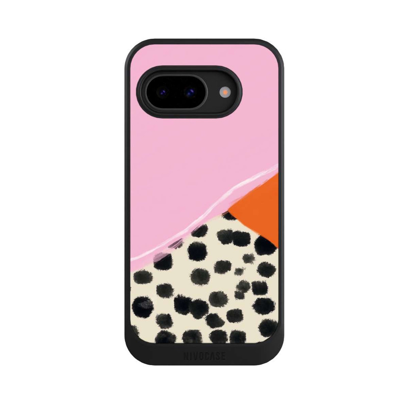 Pixel 9a NIVOcore Pink and Orange Modern Art with Dots