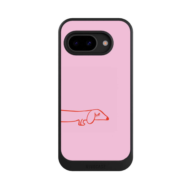 Pixel 9a NIVOcore Dachshund Illustration Pink