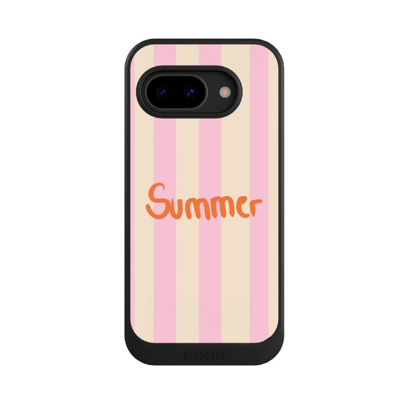 Pixel 9a NIVOcore Summer Pink And Orange Stripes