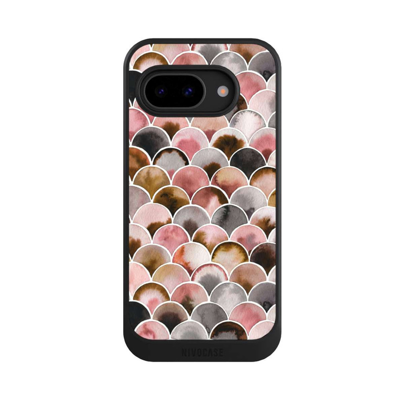 Pixel 9a NIVOcore Japandi Scales Pink Brown