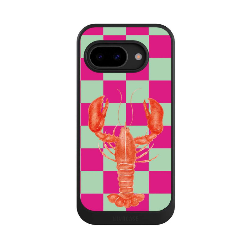 Pixel 9 a NIVOcore Pink Checkers Lobster