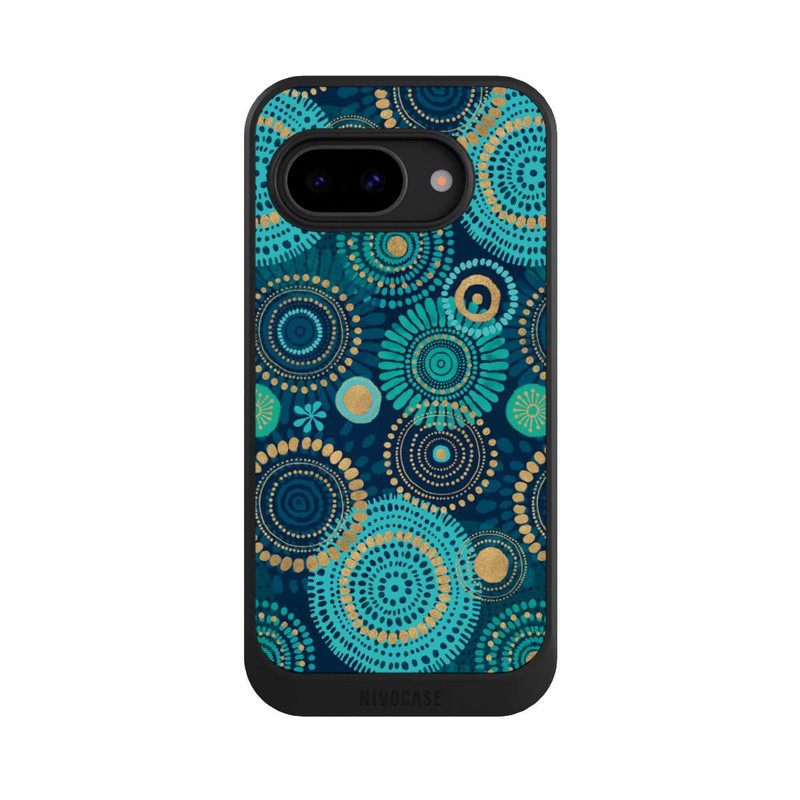 Pixel 9a NIVOcore Blockprint India Teal Gold