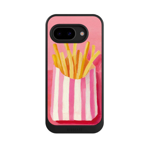 Google Pixel 9a NIVOcore Retro Pommes Pink Watercolor