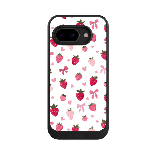 Google Pixel 9a NIVOcore Erdbeer Herz Schleifen Muster Pink
