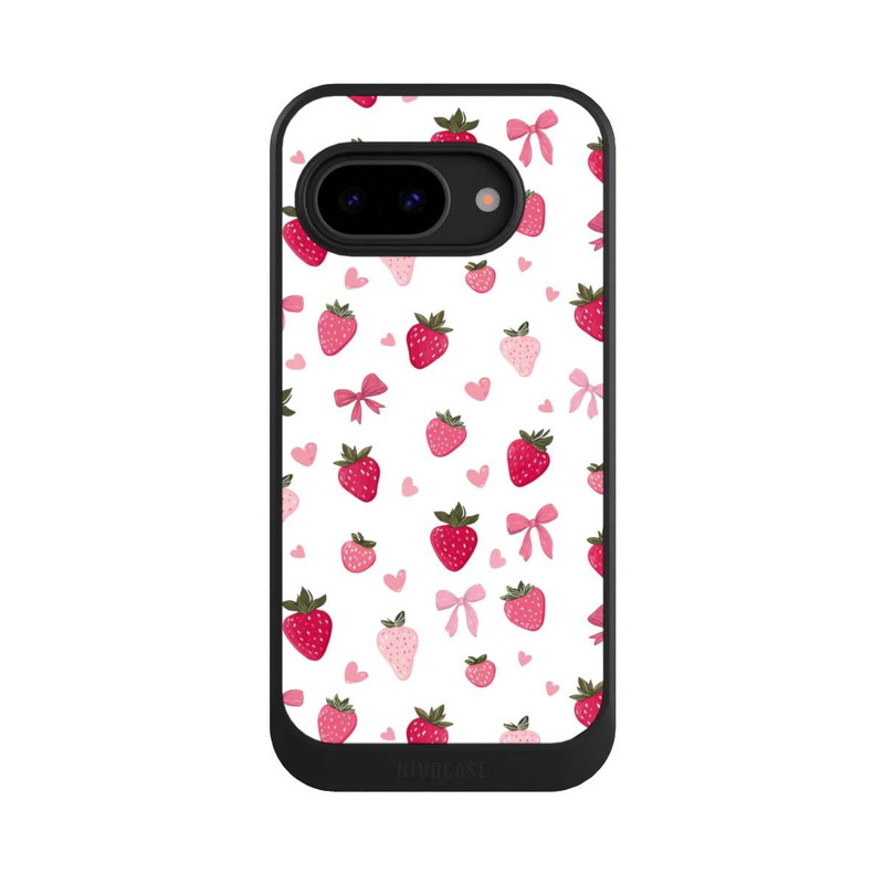 Pixel 9 a NIVOcore Erdbeer Herz Schleifen Muster Pink