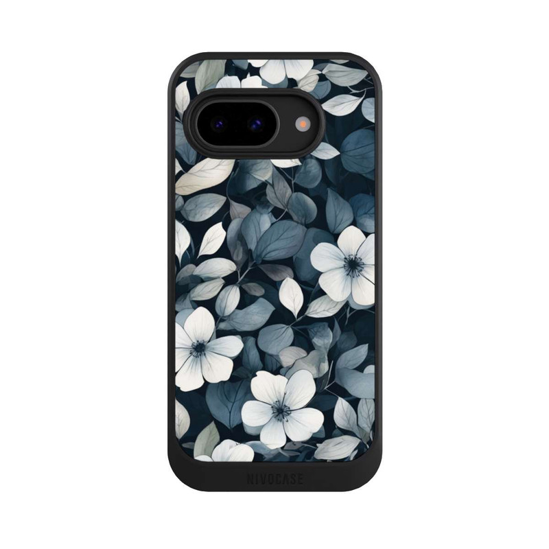 Pixel 9a NIVOcore Blaue Negativblumen mit KI