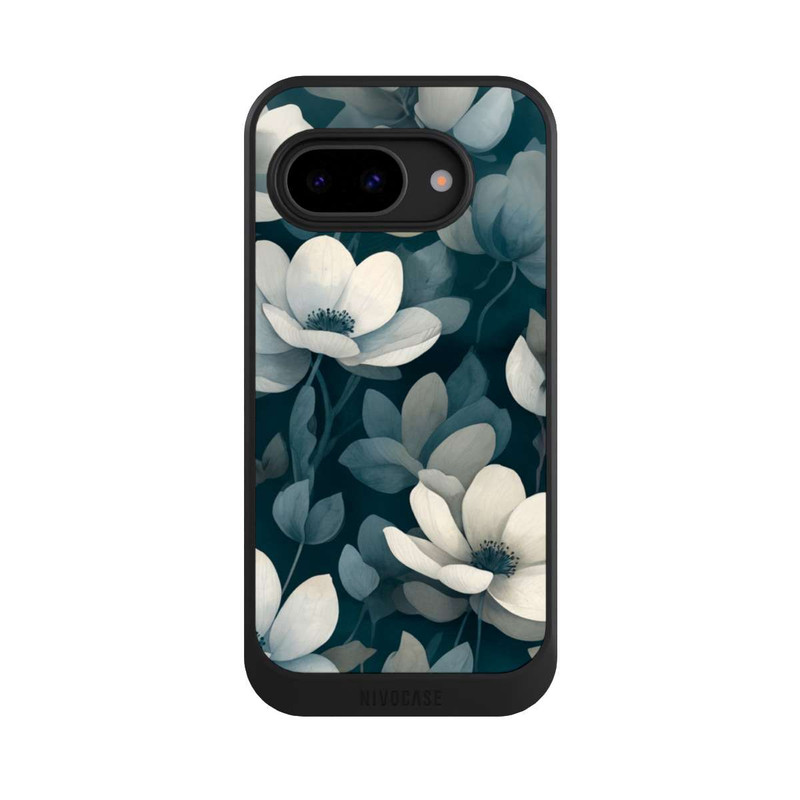 Pixel 9a NIVOcore Negative Flower Petrol White with AI