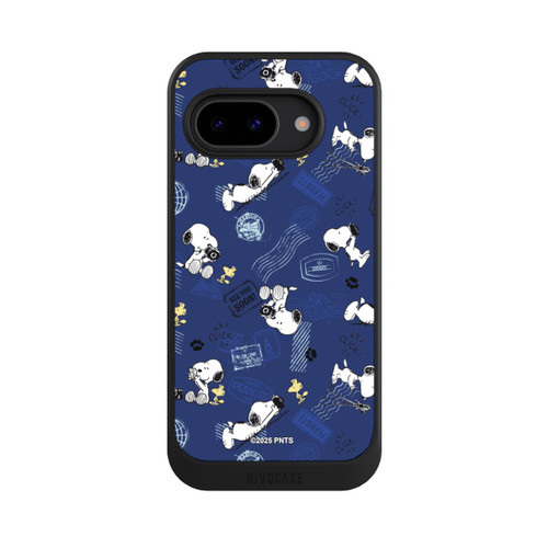 Google Pixel 9a NIVOcore Peanuts Travel Stamps Pattern Blue