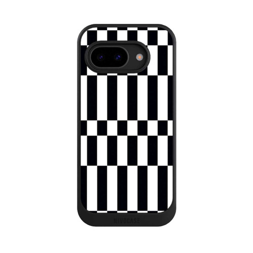 Google Pixel 9a NIVOcore Checked Abstract Bold Black and White Color Block