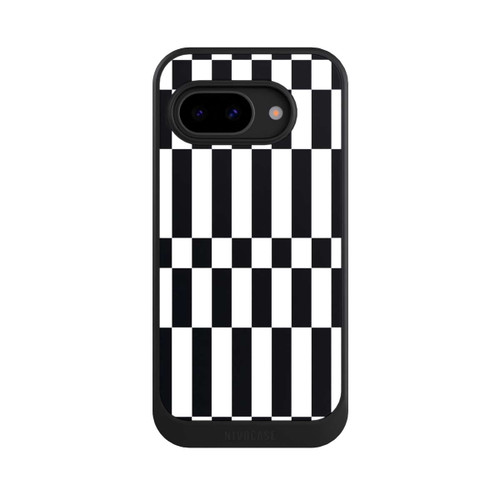 Google Pixel 9a NIVOcore Checked Abstract Bold Black and White Color Block