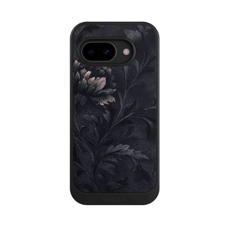 Pixel 9 a NIVOcore Dunkles Blumenmuster Vintage