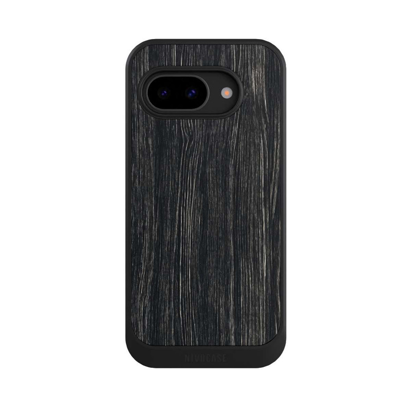 Pixel 9 a NIVOcore Dunkle Holzstruktur