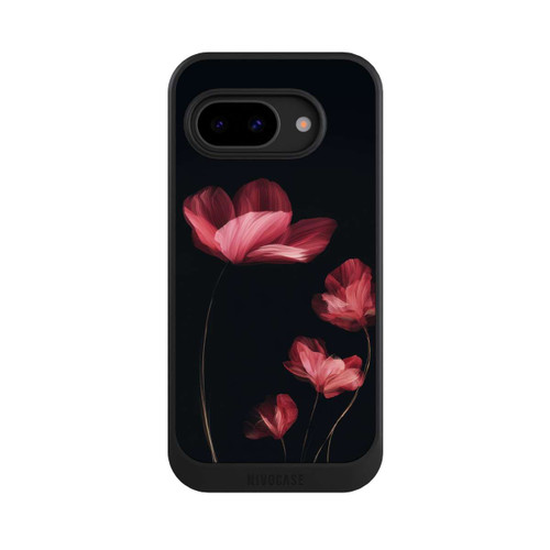 Google Pixel 9a NIVOcore Burgunder Blüten schwarz