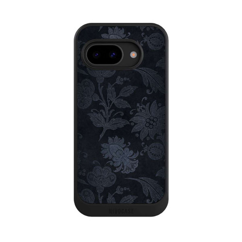 Google Pixel 9a NIVOcore  Silberne Blumen auf Samt