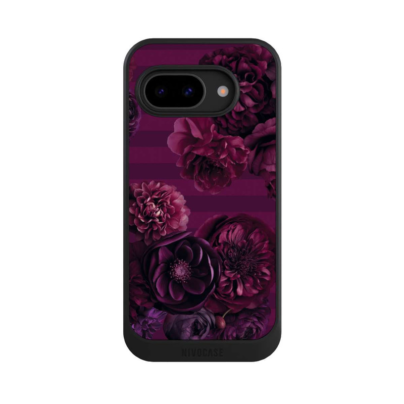 Pixel 9a NIVOcore Majestic Baroque Blossom Dream Burgundy Pink with AI