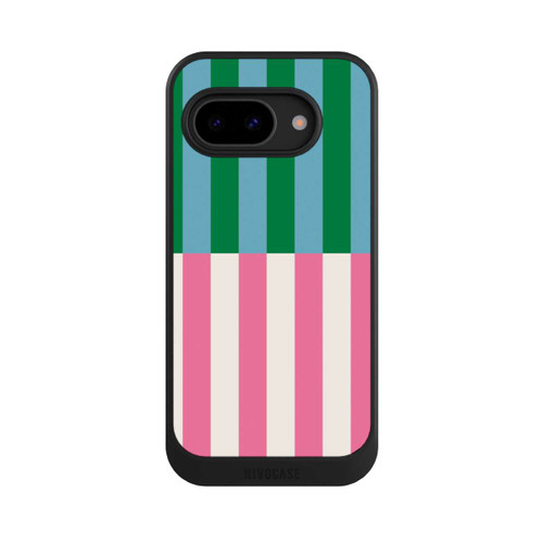 Google Pixel 9a NIVOcore Streifenmuster Grün Rosa