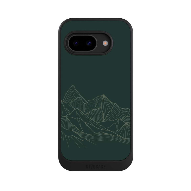 Pixel 9 a NIVOcore Dessin Au Trait De Montagne Vert