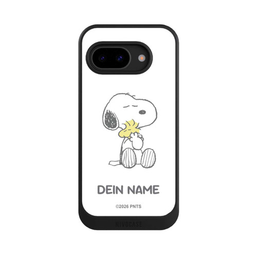 Google Pixel 9a NIVOcore Snoopy And Woodstock Cuddling Personalisierbar
