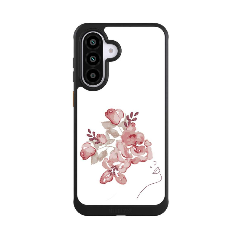 Galaxy A56 5G NIVOcore Line Art Gesicht Blumen