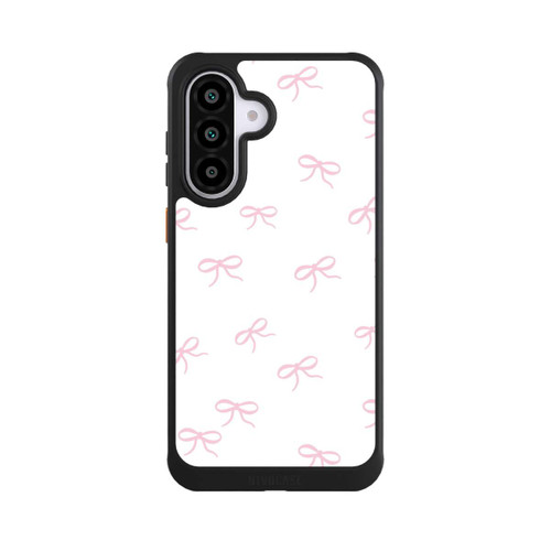Samsung Galaxy A56 5G NIVOcore Schleifen Muster Rosa Weiß