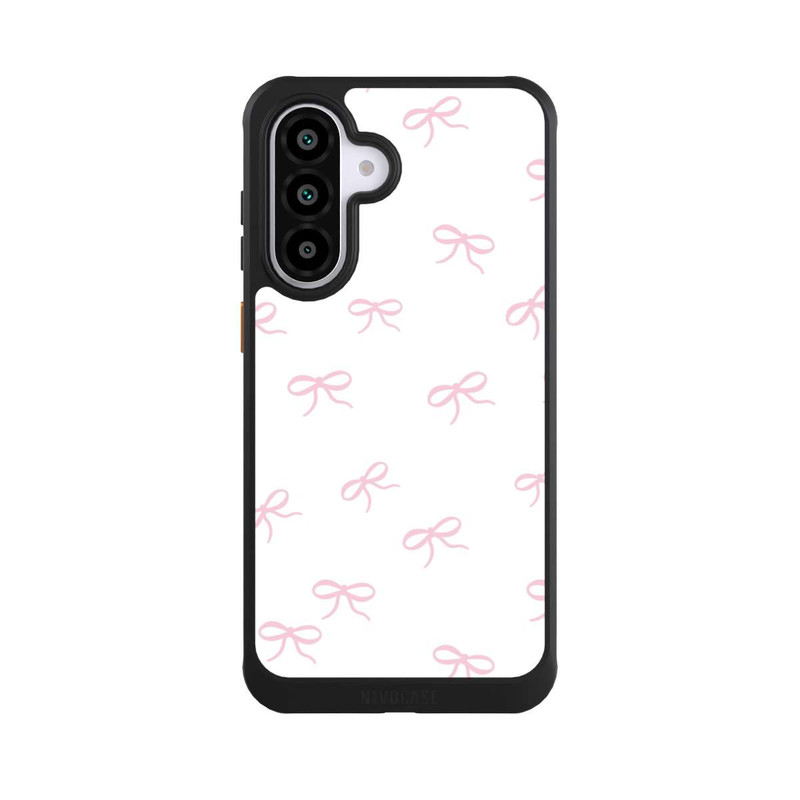 Galaxy A56 5G NIVOcore Schleifen Muster Rosa Weiß