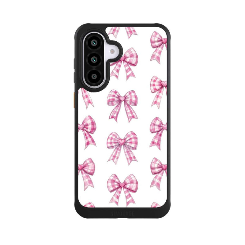 Galaxy A56 5G NIVOcore Pink Gingham Hearts and Bows