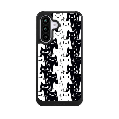 Samsung Galaxy A56 5G NIVOcore Katzentapete Schwarz Weiß