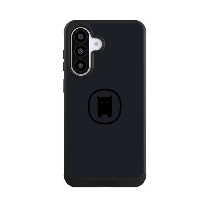 Galaxy A56 5G NIVOcore Nivocase Logo Gross Schwarz Grau 